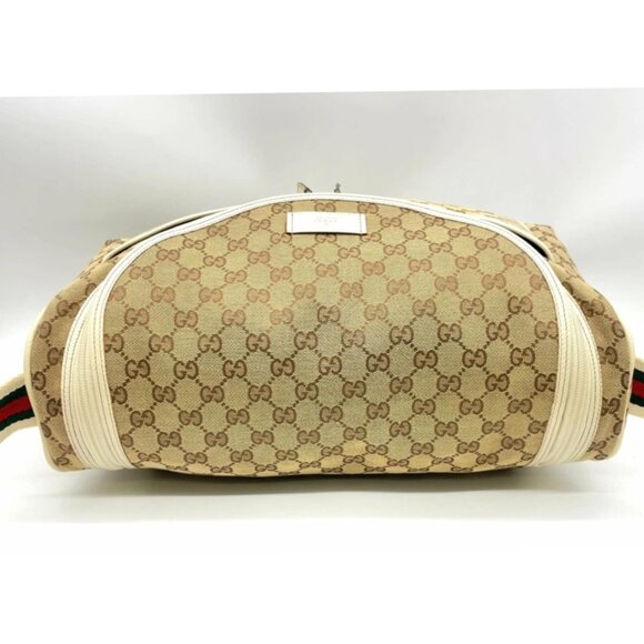 Gucci GG Canvas Sherry Line Beige/Ivory Shoulder Bag 329-050925 - Picture 6 of 16